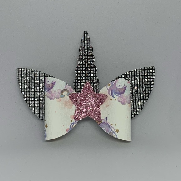 Handmade Faux Leather Hairbows - Picture 2 of 16